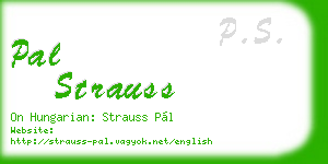 pal strauss business card