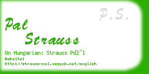 pal strauss business card